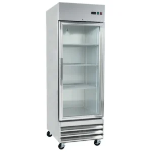 Congelador Vertical Torrey Acero Inox. 1 Puerta de Cristal CVCA-23UI